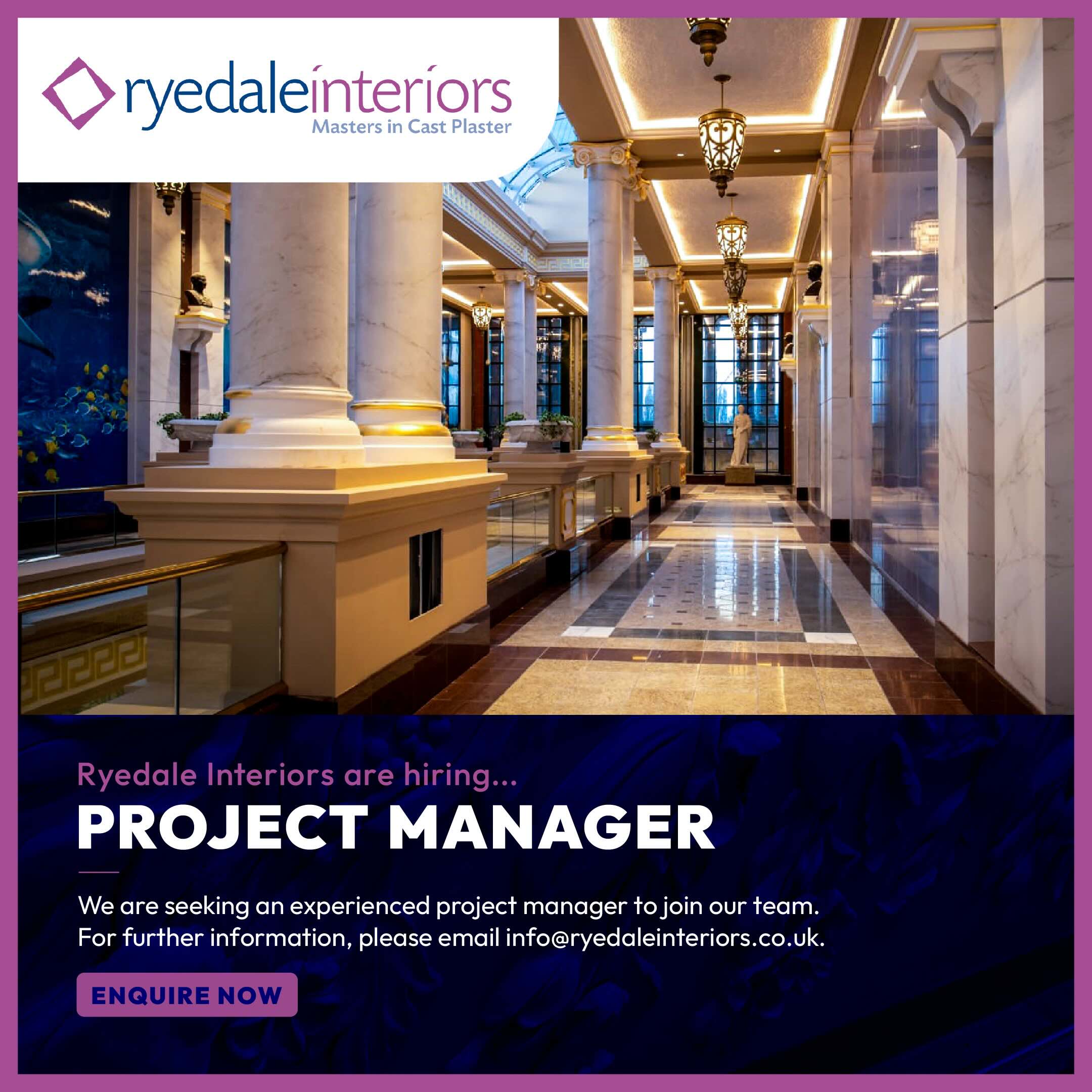 Ryedale Interiors are hiring for a Project Manager